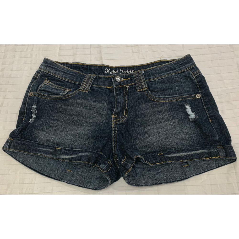 KABA WOMENS DISTRESSED JEANS SHORTS SIZE 7